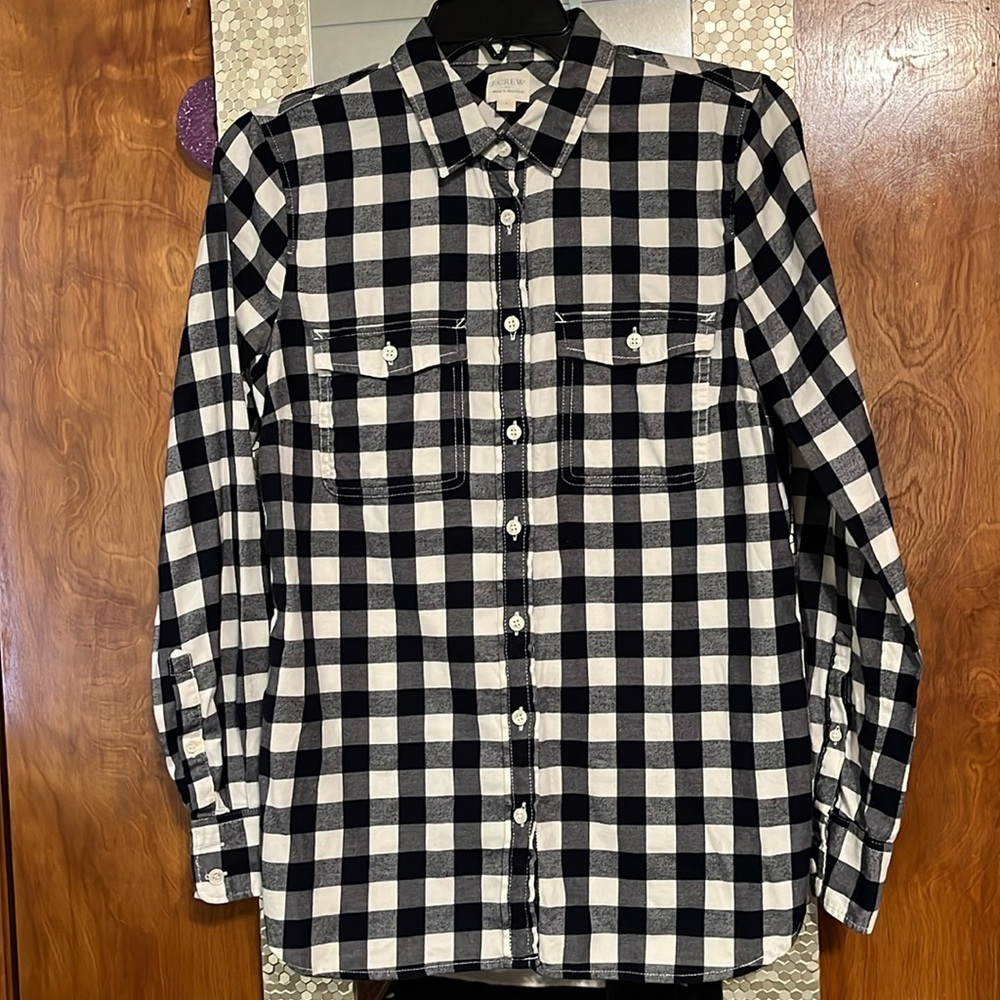 J crew perfect fit flannel shirt.